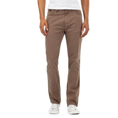 Wrangler Brown textured line trousers